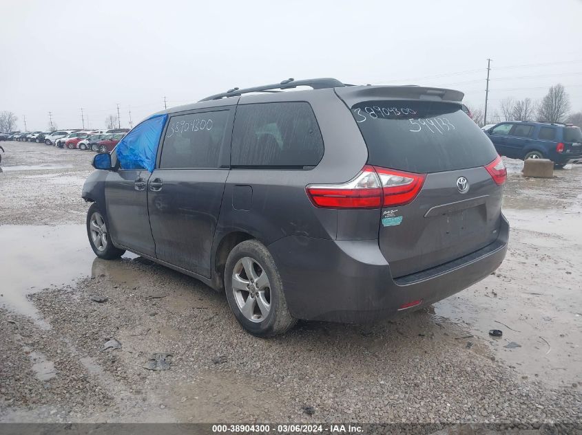 2015 Toyota Sienna Le 8 Passenger VIN: 5TDKK3DCXFS599133 Lot: 38904300