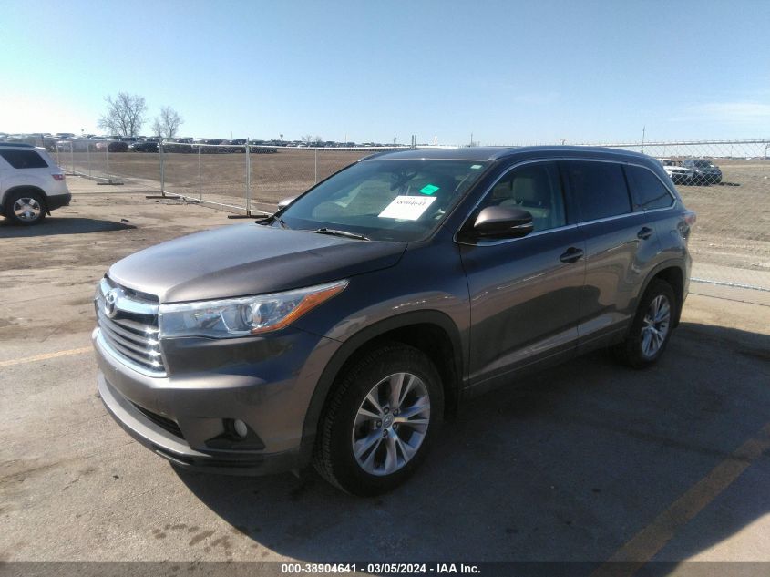 2015 Toyota Highlander Xle V6 VIN: 5TDJKRFH6FS089949 Lot: 38904641