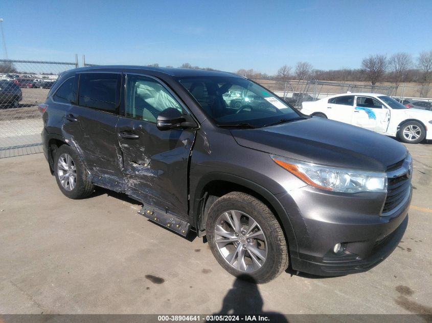 2015 Toyota Highlander Xle V6 VIN: 5TDJKRFH6FS089949 Lot: 38904641