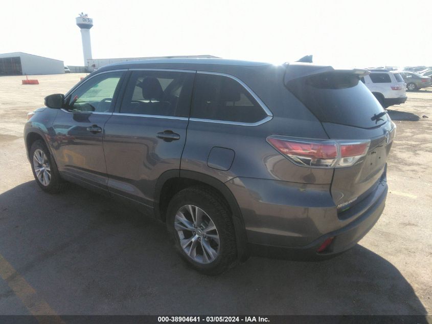 2015 Toyota Highlander Xle V6 VIN: 5TDJKRFH6FS089949 Lot: 38904641