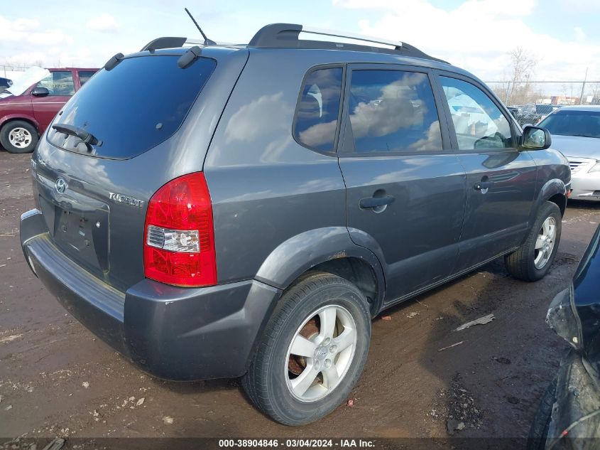 2007 Hyundai Tucson Gls VIN: KM8JM12B07U496333 Lot: 38904846