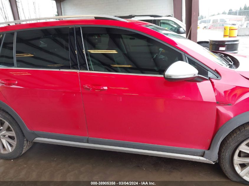 2019 Volkswagen Golf Alltrack Tsi S/Tsi Se/Tsi Sel VIN: 3VWH17AU8KM516730 Lot: 38905358