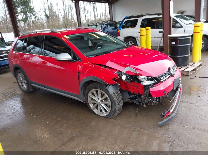 2019 Volkswagen Golf Alltrack Tsi S/Tsi Se/Tsi Sel VIN: 3VWH17AU8KM516730 Lot: 38905358