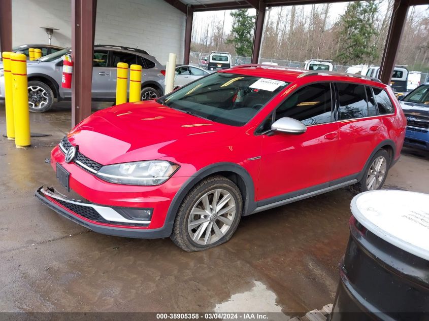 2019 Volkswagen Golf Alltrack Tsi S/Tsi Se/Tsi Sel VIN: 3VWH17AU8KM516730 Lot: 38905358