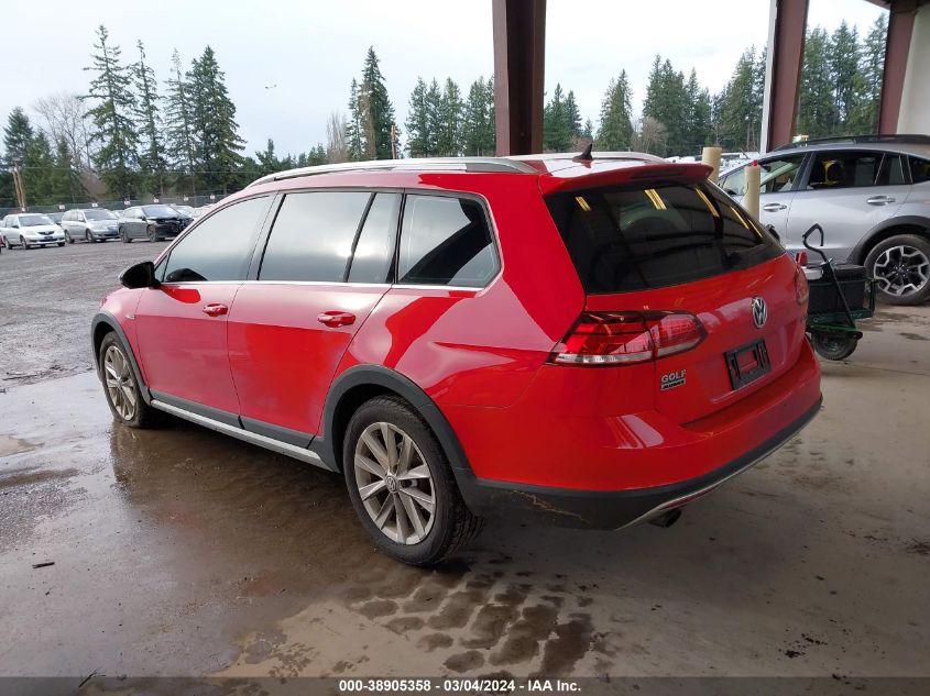 2019 Volkswagen Golf Alltrack Tsi S/Tsi Se/Tsi Sel VIN: 3VWH17AU8KM516730 Lot: 38905358