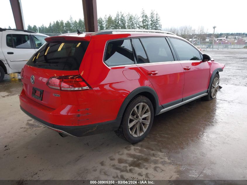 2019 Volkswagen Golf Alltrack Tsi S/Tsi Se/Tsi Sel VIN: 3VWH17AU8KM516730 Lot: 38905358