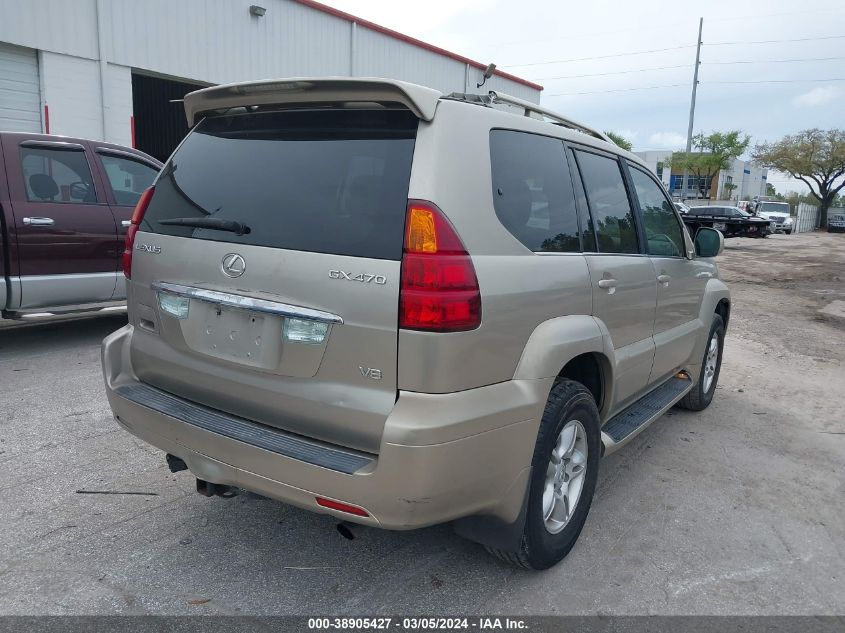 2005 Lexus Gx 470 VIN: JTJBT20XX50088634 Lot: 38905427