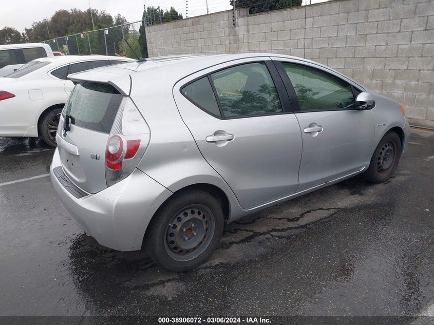 2012 Toyota Prius C One VIN: JTDKDTB30C1002741 Lot: 38906072