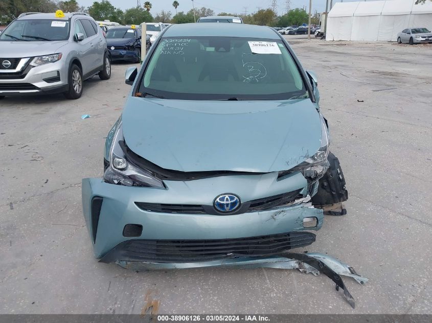 2020 Toyota Prius L Eco VIN: JTDKARFU6L3107867 Lot: 38906126