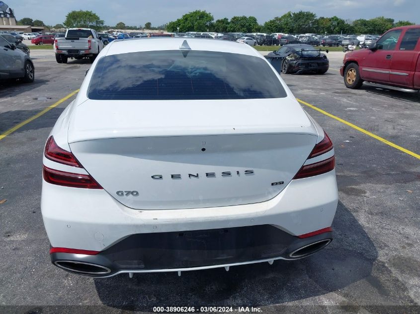 KMTG54TE4PU113324 2023 Genesis G70 3.3T Rwd