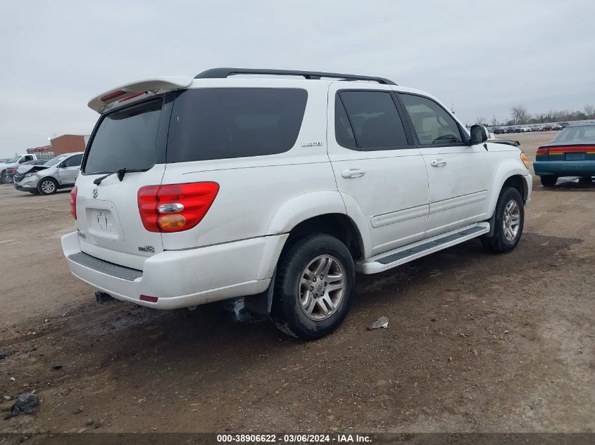 2004 Toyota Sequoia Limited V8 VIN: 5TDZT38A24S231014 Lot: 38906622