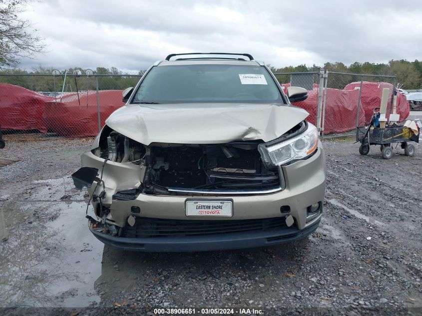 2014 Toyota Highlander Limited Platinum V6 VIN: 5TDYKRFH9ES032920 Lot: 38906651