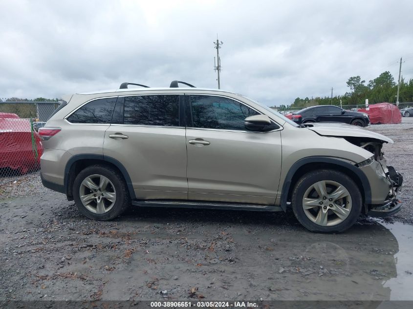 2014 Toyota Highlander Limited Platinum V6 VIN: 5TDYKRFH9ES032920 Lot: 38906651