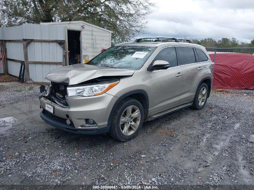 2014 Toyota Highlander Limited Platinum V6 VIN: 5TDYKRFH9ES032920 Lot: 38906651