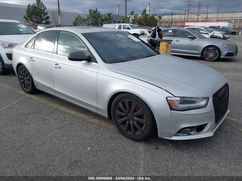 2013 Audi A4 Premium VIN: WAUAFAFL4DN042378 Lot: 38906665