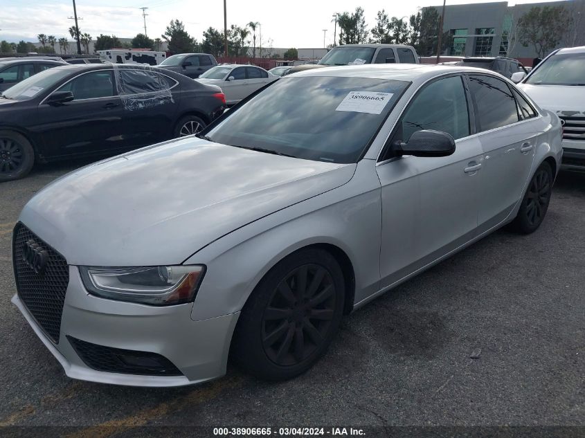 2013 Audi A4 Premium VIN: WAUAFAFL4DN042378 Lot: 38906665