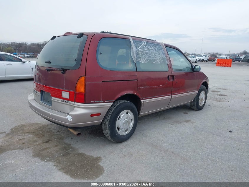 1995 Mercury Villager VIN: 4M2DV11W0SDJ60087 Lot: 38906881