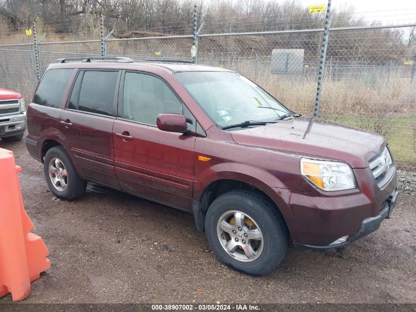 2007 Honda Pilot Ex-L VIN: 2HKYF18587H505949 Lot: 38907002