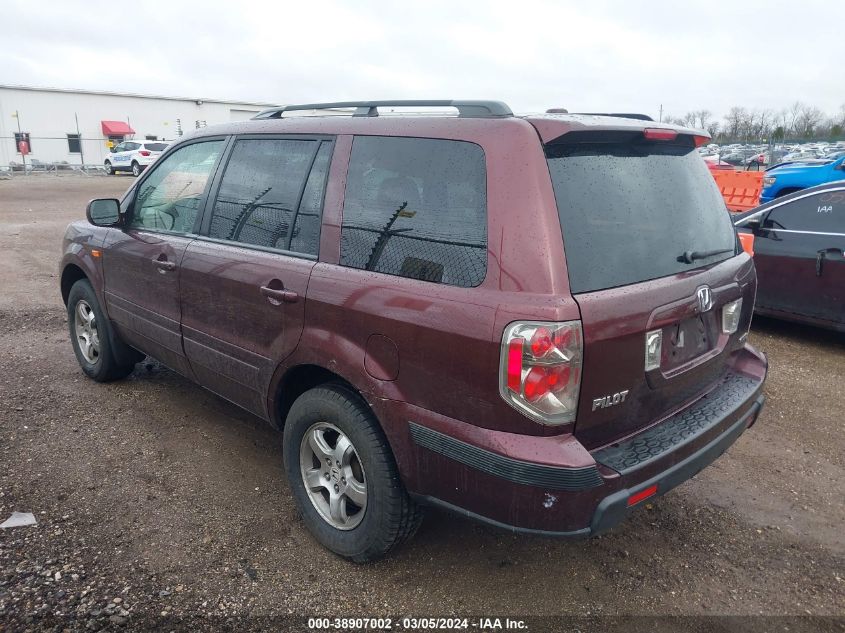 2007 Honda Pilot Ex-L VIN: 2HKYF18587H505949 Lot: 38907002