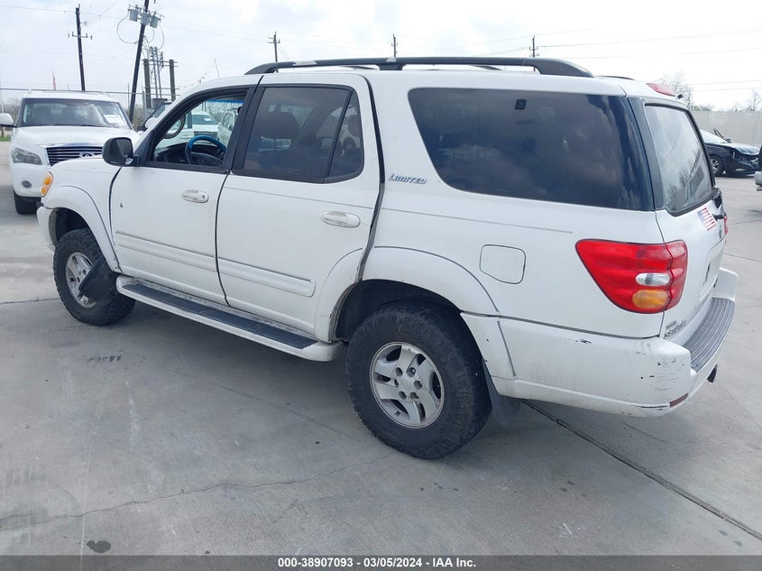 2001 Toyota Sequoia Limited V8 VIN: 5TDBT48A91S000906 Lot: 38907093