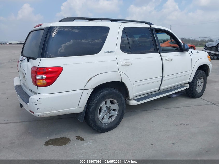 2001 Toyota Sequoia Limited V8 VIN: 5TDBT48A91S000906 Lot: 38907093