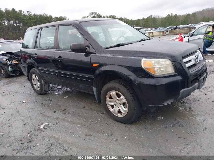 2007 Honda Pilot Lx VIN: 5FNYF28157B003093 Lot: 38907126