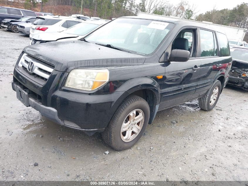 2007 Honda Pilot Lx VIN: 5FNYF28157B003093 Lot: 38907126