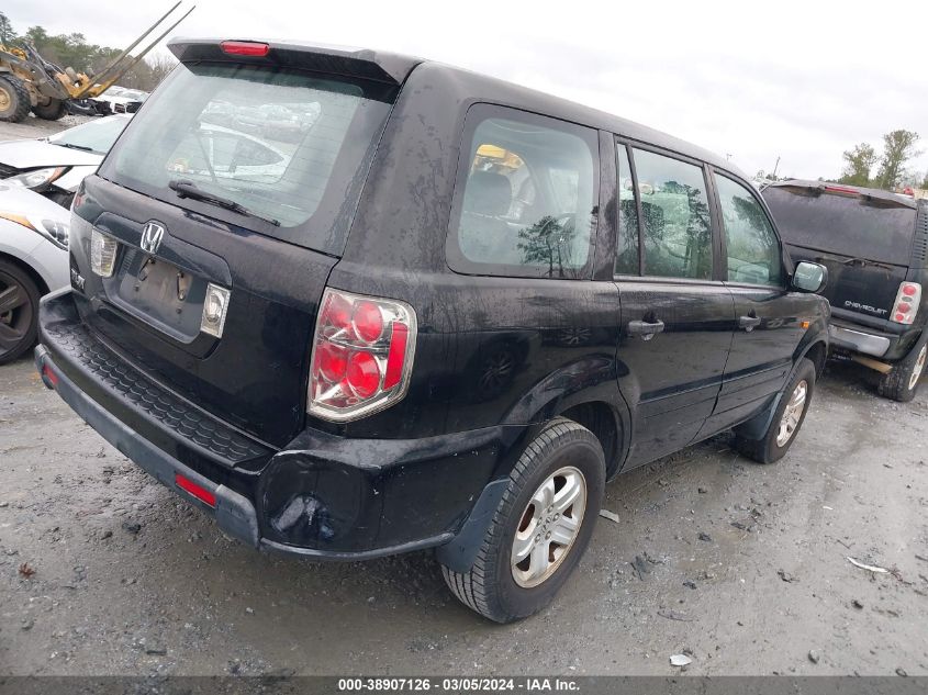 2007 Honda Pilot Lx VIN: 5FNYF28157B003093 Lot: 38907126