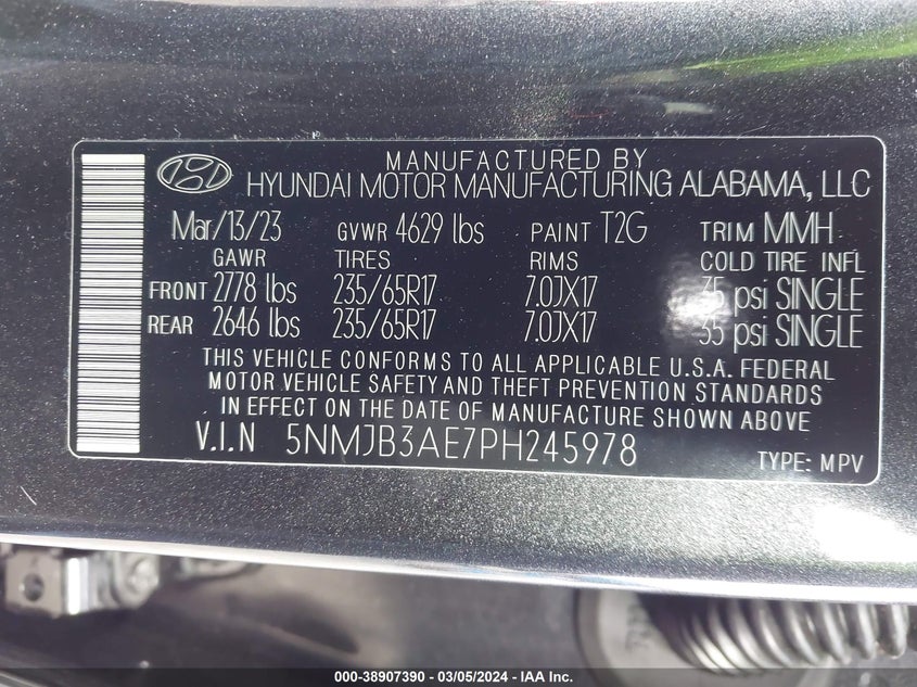 2023 HYUNDAI TUCSON SEL - 5NMJB3AE7PH245978