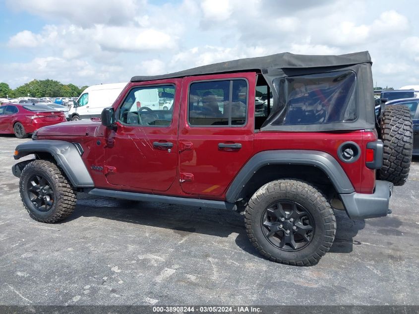 2021 Jeep Wrangler Unlimited Willys Sport 4X4 VIN: 1C4HJXDN2MW856482 Lot: 38908244