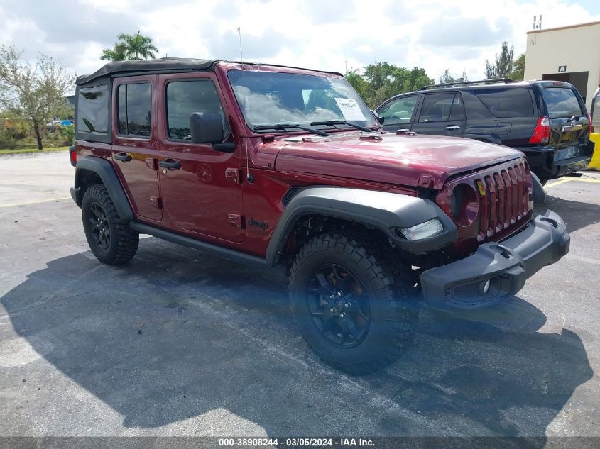 2021 Jeep Wrangler Unlimited Willys Sport 4X4 VIN: 1C4HJXDN2MW856482 Lot: 38908244