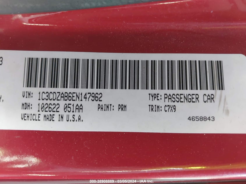 2014 DODGE AVENGER SE - 1C3CDZAB6EN147962