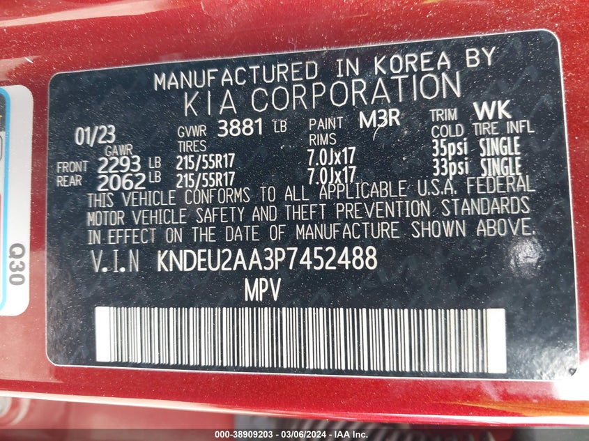 2023 KIA SELTOS S - KNDEU2AA3P7452488