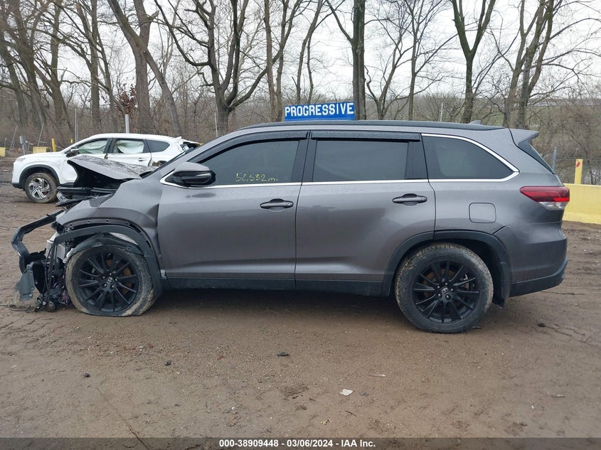 2019 TOYOTA HIGHLANDER VIN: 5TDJZRFH6KS623506