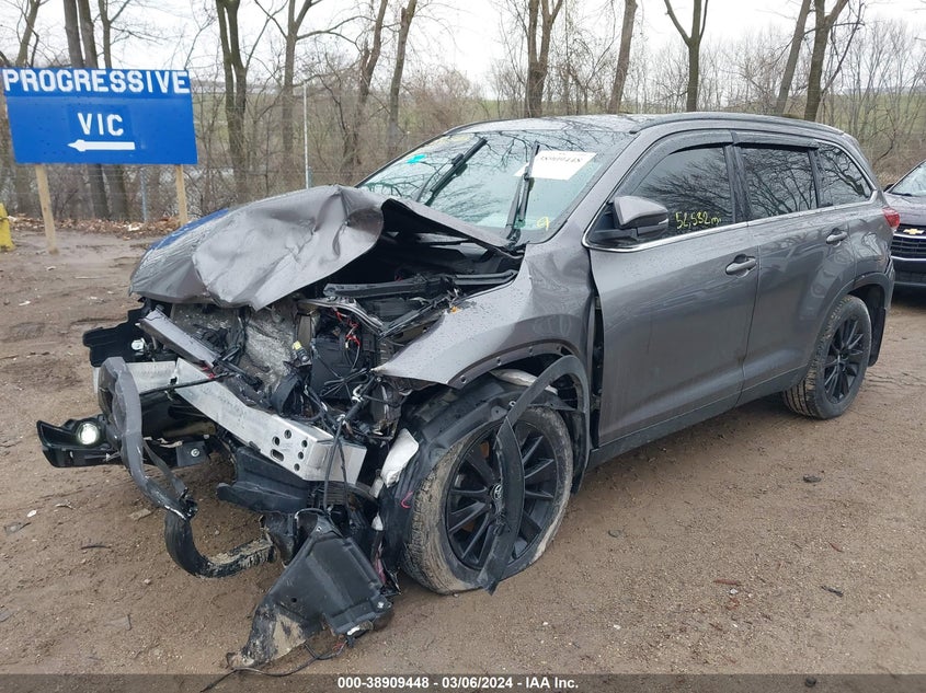 2019 TOYOTA HIGHLANDER VIN: 5TDJZRFH6KS623506