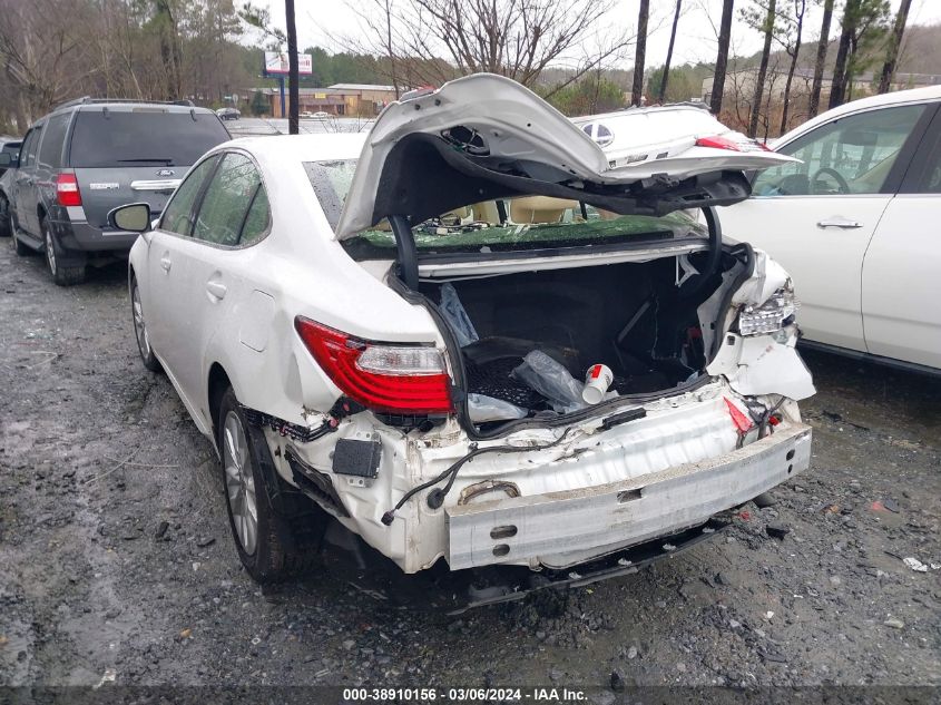 2015 Lexus Es 300H VIN: JTHBW1GG7F2095782 Lot: 38910156