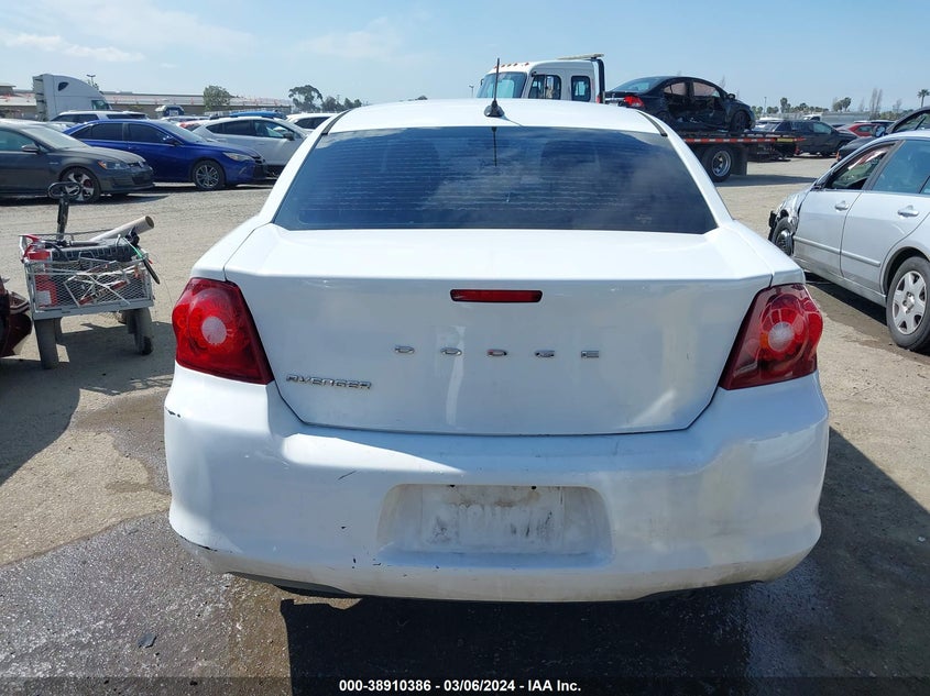 2013 DODGE AVENGER SE - 1C3CDZAB1DN563206