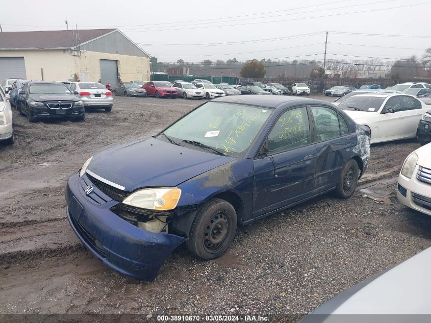 2003 Honda Civic Lx VIN: 2HGES16583H541257 Lot: 38910670