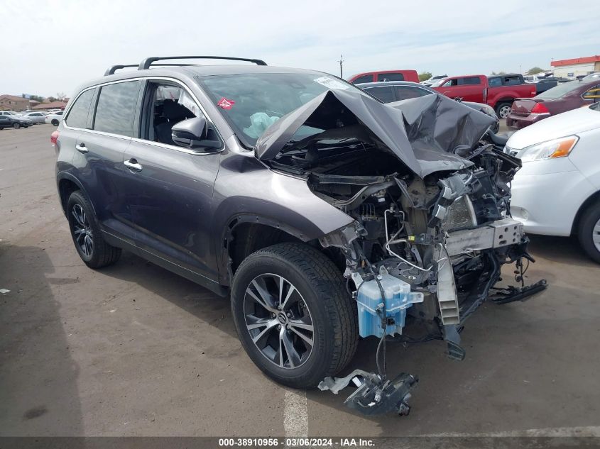 2019 TOYOTA HIGHLANDER VIN: 5TDZZRFH0KS309496