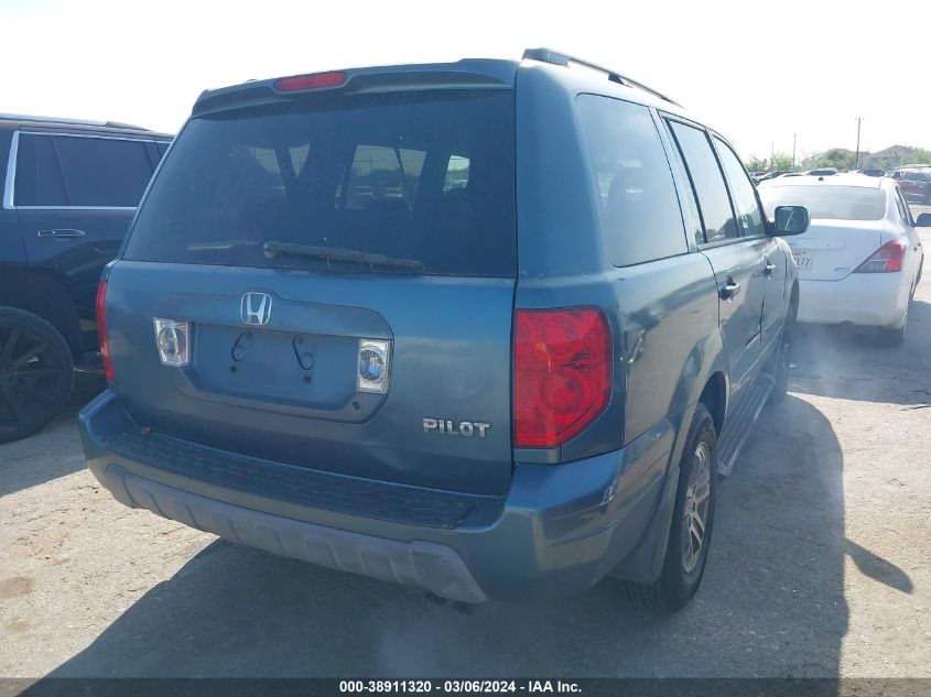 2005 Honda Pilot Ex-L VIN: 2HKYF18545H526116 Lot: 38911320