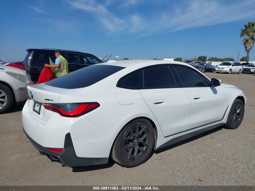 2023 BMW I4 Edrive35 VIN: WBY43AW0XPFR46098 Lot: 38911363
