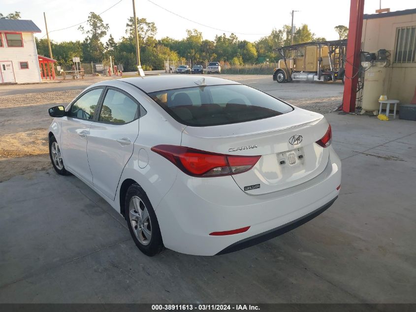 2014 Hyundai Elantra Se VIN: 5NPDH4AE9EH516170 Lot: 38911613