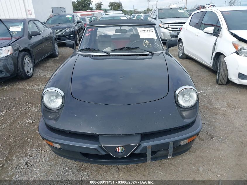 1990 Alfa Romeo Spider Quadrifoglio VIN: ZARBA12TXL6002252 Lot: 38911791