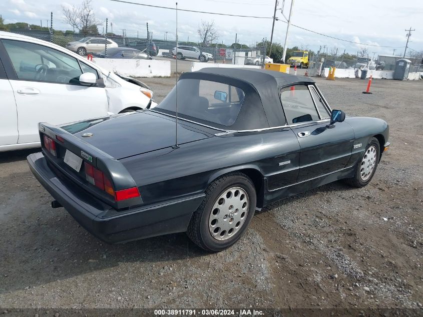 1990 Alfa Romeo Spider Quadrifoglio VIN: ZARBA12TXL6002252 Lot: 38911791