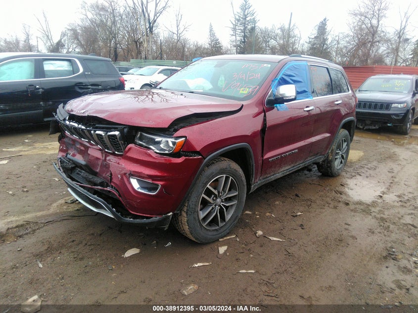 VIN 1C4RJFBG7HC769459 2017 JEEP GRAND CHEROKEE LIMITED 4X4