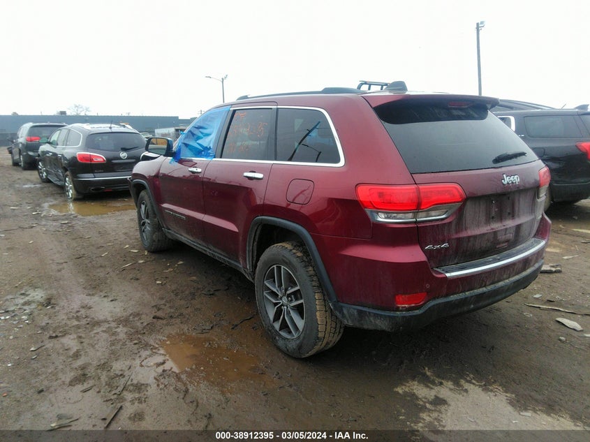 VIN 1C4RJFBG7HC769459 2017 JEEP GRAND CHEROKEE LIMITED 4X4