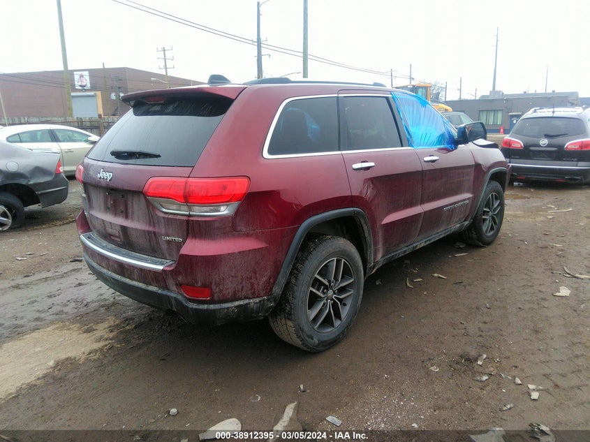 VIN 1C4RJFBG7HC769459 2017 JEEP GRAND CHEROKEE LIMITED 4X4