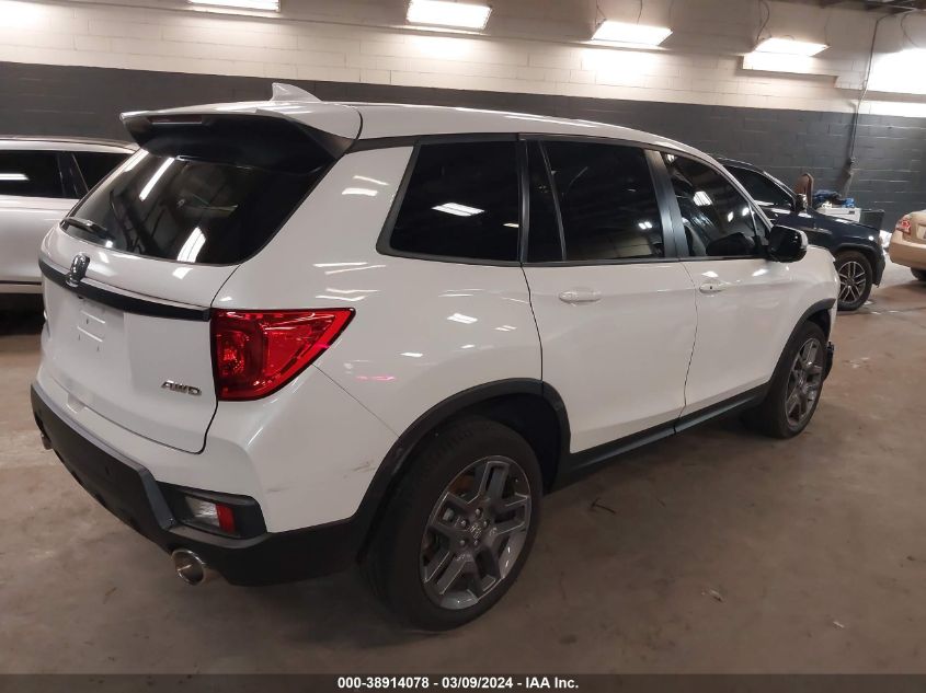 2023 Honda Passport Awd Ex-L VIN: 5FNYF8H53PB014213 Lot: 38914078