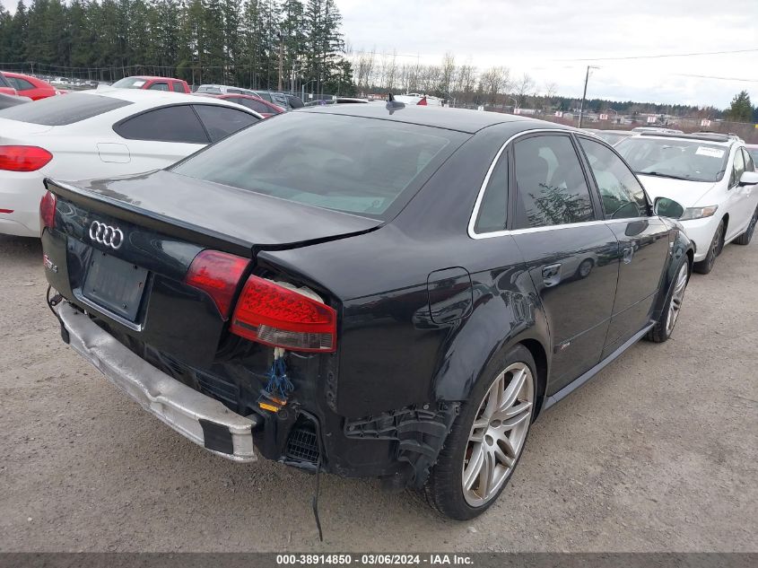 2007 Audi Rs 4 4.2L VIN: WUARU78E87N907888 Lot: 38914850