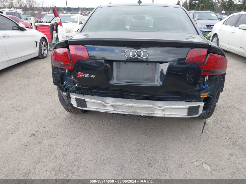 2007 Audi Rs 4 4.2L VIN: WUARU78E87N907888 Lot: 38914850